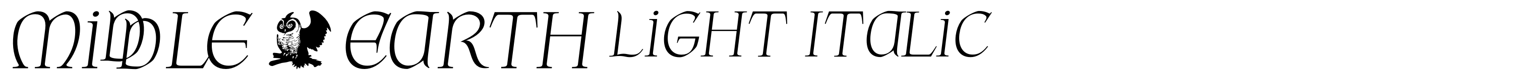 Middle Earth Light Italic